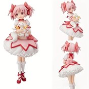 Resim Sevimli Anime Kızı Figürü Kediyle - Pembe & Kırmızı Kıyafet, Sert Kauçuk Koleksiyonluk Heykel, Masa & Araba Dekorasyonu İçin İdeal, Anime Hayranları İçin Mükemmel Hediye 