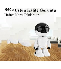 Resim Generic Wifi Ip Robot Kamera Görüntülü Bebek Telsizi Ip Kamera Wifi Kamera Kameralı Bebek Telsizi 
