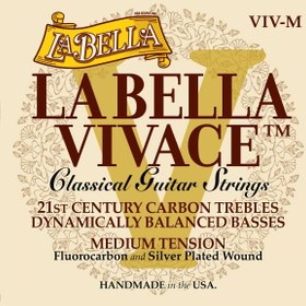 Resim La Bella VIV-M Vivace Karbon Klasik Gitar Teli (Medium) | Florokarbon Tizler Net Ses 