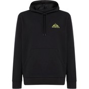 Resim Oakley Lined Mountain Bark Hoodie Erkek Siyah Sweatshirt 
