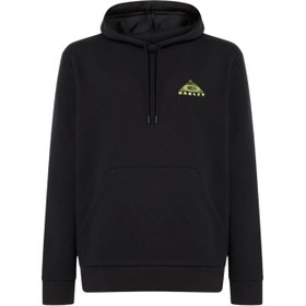 Resim Oakley Lined Mountain Bark Hoodie Erkek Siyah Sweatshirt 