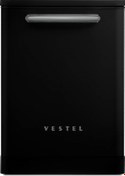 Resim Vestel BM 5011 3 Programlı 13 Kişilik Retro Bulaşık Makinesi Siyah 