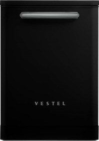 Resim Vestel BM 5011 3 Programlı 13 Kişilik Retro Bulaşık Makinesi Siyah 