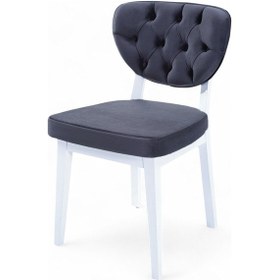 Resim Boston Sandalye - Babyface Antrasit - Beyaz Gürgen İskelet 