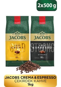 Resim Jacobs Espresso Çekirdek Kahve 500 G + Cafe Crema Çekirdek Kahve 500 G 