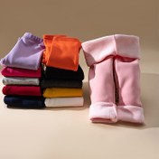 Resim 1 Paket/4-12 Yaş Kızlar İçin Kışlık Kalın Astarlı Termal İç Çamaşırı, Soğuk Havalara Uygun, Basit Tasarım, Okul Öğrencileri İçin Kalın Malzeme 