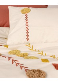 Resim Cotton Box Puff Nakışlı Çift Kişilik Nevresim Takımı Amaris Kiremit 