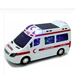 Resim Prestij Işıklı Sesli Pilli Ambulans ve Polis Arabası Seti 20 cm Erkek Çocuklar İçin 