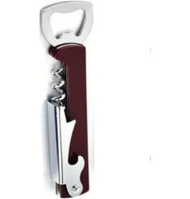 Resim Bordo Çakılı Şarap Mantarı Açacak Tirbuşon Şişe Kapak Konserve Açacağı Tirbüşon Türbişon Tirbişon Bordo 