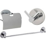 Resim Fndhome Banyo 3 Lü Set Bornoz Askısı, Uzun Havluluk, Geniş Wc Kağıtlık 