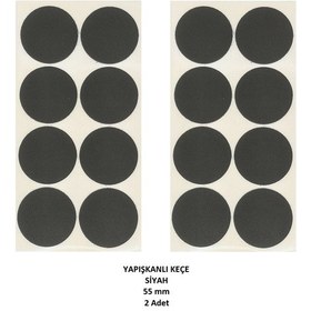 Resim Zemin Koruyucu, 55 mm Keçe, Siyah (2 Adet) 
