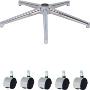 Resim Elayce Ofis 5 Adet Tekerlek+ Yıldız Ayak 