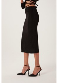 Resim Quhox Çapraz Bağcıklı Buzzy Etek Siyah 