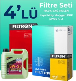 Resim Filtron Chevrolet Aveo / Kalos 1.2 Filtre Bakım Seti Liqui Moly Motor Yağlı (2011-2015) 4 Lü - 