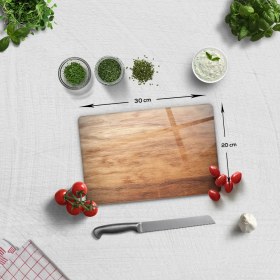 Resim Decorita Ahşap Görünümlü | Cam Kesme Tahtası - Cam Kesme Tablası |20cm x 30cm 