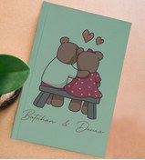 Resim Bk Gift Kişiye Özel Sevgili Isimli Sert Kapaklı Su Yeşili Lastikli Defter , Arkadaşa Hediye, Yeni Iş 