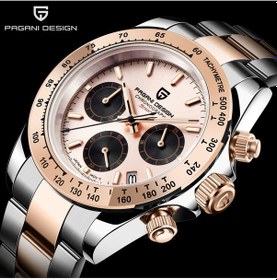 Resim Pagani Design Pd-1644 Daytona Kronograf Japon Vk63 Kuvars, Su Geçirmez ,seramik Çerçeve Full Çelik Erkek Saatleri Rose Gold Diğer 