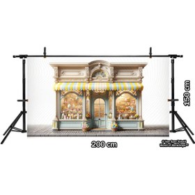 Resim Venspor Pastel Tonlarında Tatlı Butik Arkaplanı, 200x150cm, Fon, Duvar Örtüsü 