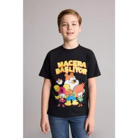 Resim DeFacto Süper 1 Takım New Regular Fit Bisiklet Yaka Kısa Kollu Tişört Erkek Çocuk H7924A826HS 