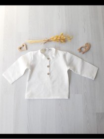 Resim ikokokids Beyaz Erkek Bebek Gömlek 