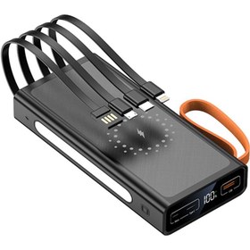 Resim Sprange SR-P25W 24000mAh Kablolu Wirelesss Işıklı Powerbank 