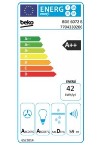 Resim Beko BDE 6072 B 60 CM Duvar Tipi Davlumbaz 