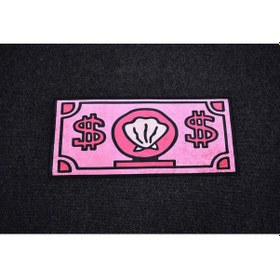 Resim Zehra Abla Halı Yeni Lüks Dekoratif Pembe Para Banknotu Tasarım Digital Baskı Makine Halısı 7164 Çok Renkli 