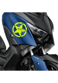 Resim Deeb Army Yamaha Xmax Yıldız Sticker Etiket Mat Sarı 2 Adet 