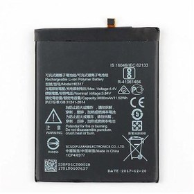 Resim Nokia 6 HE316 Uyumlu İthal Pil 