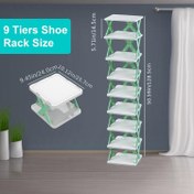 Resim 2 Katlı Dikey Ayakkabı Rafı - 5 Raflı, Dayanıklı Çok Katmanlı Depolama için, Oturma Odası, Giriş, Dolap, Yatak Odası için, Metal Parçalar Yok, Kolay Montaj, Ayakkabı Depolama Organizatörü, Dolap Organizasyonu, Minimalist Tasarım, Kolay Montaj Mobilya 