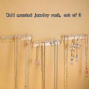 Resim 3/6 Duvara Monte Takı saç tokası Rafı, Şeffaf Plastik saç tokası, Kolye Bilezik Kolye Depolama Rafı Ev Dekoru İçin 8 saç tokası ile, Takı Organizatörleri 