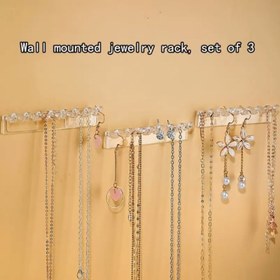 Resim 3/6 Duvara Monte Takı saç tokası Rafı, Şeffaf Plastik saç tokası, Kolye Bilezik Kolye Depolama Rafı Ev Dekoru İçin 8 saç tokası ile, Takı Organizatörleri 