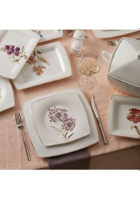 Resim Karaca Fine Pearl Revive 62 Parça 12 Kişilik Kare İnci Yemek Takımı 