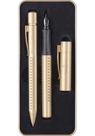 Resim Faber Castell Faber-castell Grip Dolma Kalem + Tükenmez Kalem Set Gold 5178201625 Altın 