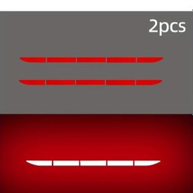 Resim Fochsia Bagaj Ve Kapağa Kırmızı 2li Araç Reflektif Çarpışma Önleyici Uyarı Bandı 