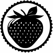 Resim Genel Markalar Çilek Tasarım Sticker 10 x 10 cm 