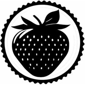 Resim Genel Markalar Çilek Tasarım Sticker 10 x 10 cm 