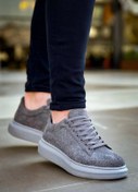 Resim Zerenyus ZRN-X500 Bağcıklı Casual Günlük Erkek Sneaker Gri Süet 