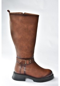 Resim Fox Shoes Taba Alçak Topuklu Günlük Kadın Çizme N674265009 Taba 