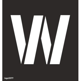 Resim İsg Tabelam 9x15cm/kompozit/W Harfi Boyama Şablonu 