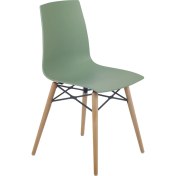 Resim Papatya X-Treme Pro Wox Sandalye Pastel Yeşil Ahşap Kayın Ayaklı 