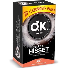 Resim Okey Ultra Hisset Prezervatif 20'li 
