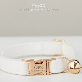 Resim Cat collar named Zilli cat collar 745094 - White Collar / L 20-32cm 