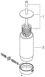 Resim Grohe Selection Tuvalet Fırçası Seti Cool Sunrise 41076GL0 