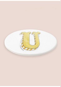 Resim The Mia Harf Bardak Altlığı U Beyaz 