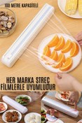 Resim Granvex Streç Film Kesme Aparati Streç Film Kesici Folyo Kesme Vakum Sabitlemeli Streç Film Kesici 