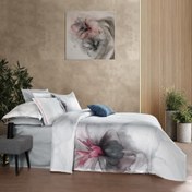 Resim Sarev Efira Saten King Size Nevresim Takımı Beyaz 
