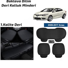 Resim Renault Fluence 2009-2017 Siyah Deri Oto Koltuk Minderi 
