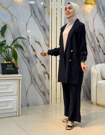 Resim NY MEHLİKA CEKET PANTOLON TAKIM 1039 - Lacivert / 2(40-42) 