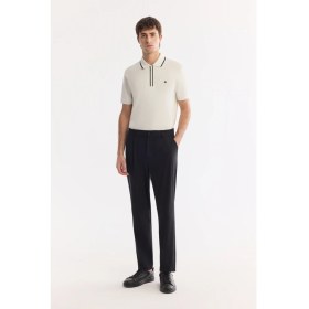 Resim AVVA Erkek Siyah Yanı Lastikli Pileli Soft Touch Nefes Alan Relaxed Fit Pantolon A61Y3046 